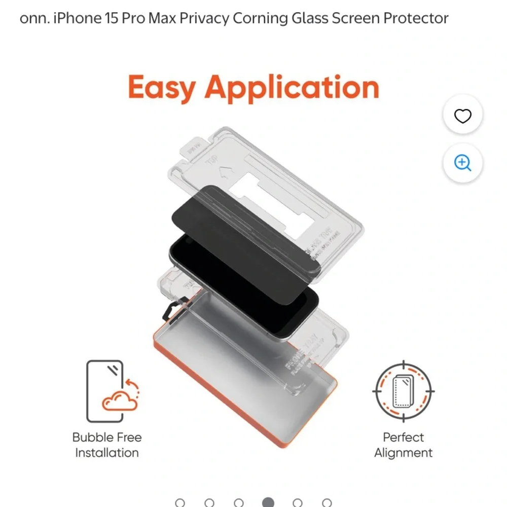 On Running Orange Glass Screen Protector for iPhone 15 Pro
